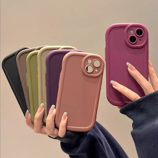 Sleek Shield: Solid Color Premium Anti-Drop Phone Case