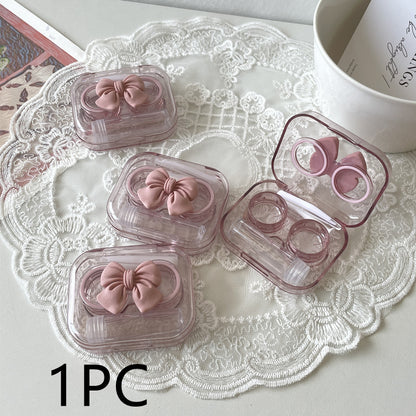 Clearly Cute: Transparent Mini Contact Lens Case