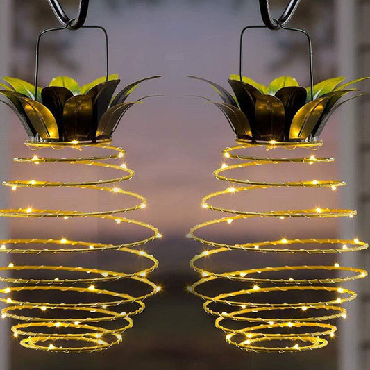 Tropical Twinkle: Pineapple Solar Garden Fairy Lights