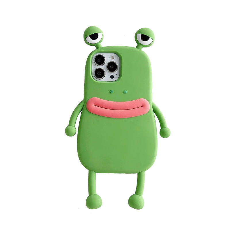 Hoppy Protector: 3D Frog Silicone Phone Case