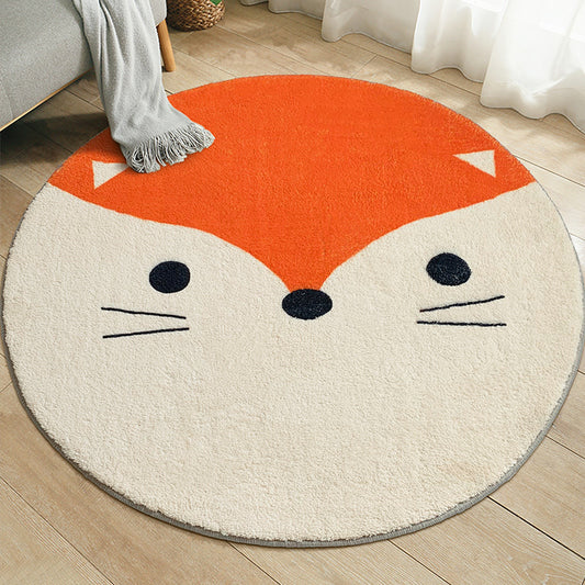 Cozy Circle: Lovely Thickened Round Carpet for Bedrooms