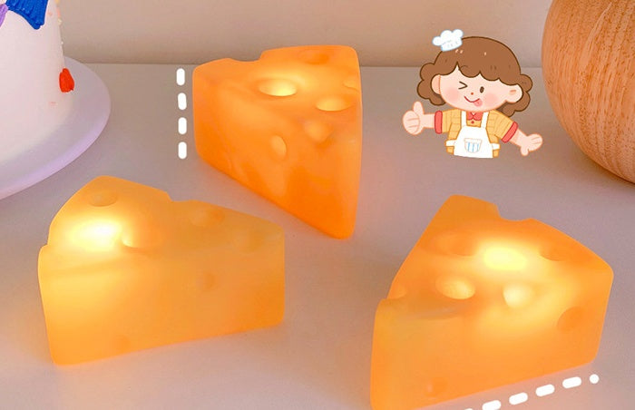 Cheesy Dreams: Cute Cheese-Shaped Silicone Night Light