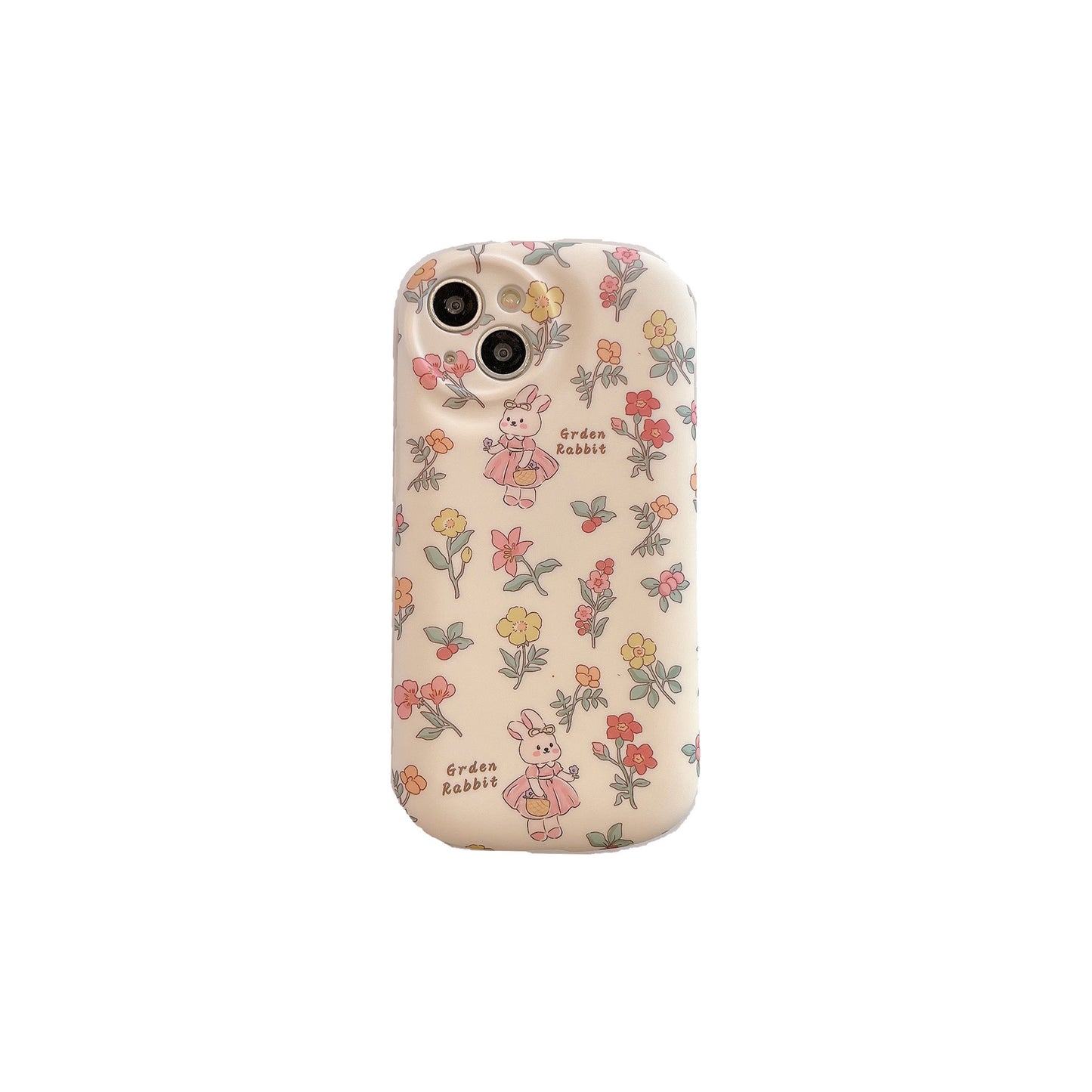 Garden Bunny: Floral Matte Phone Case with Soft Skin Feel