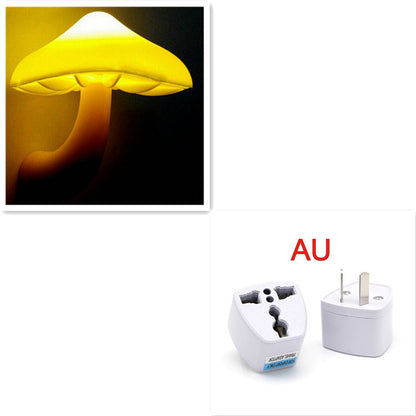 Mushroom Magic: LED Wall Socket Sensor Night Light