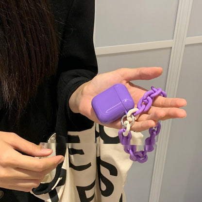 Color Pop: Vivid AirPods Cover with Stylish Chain