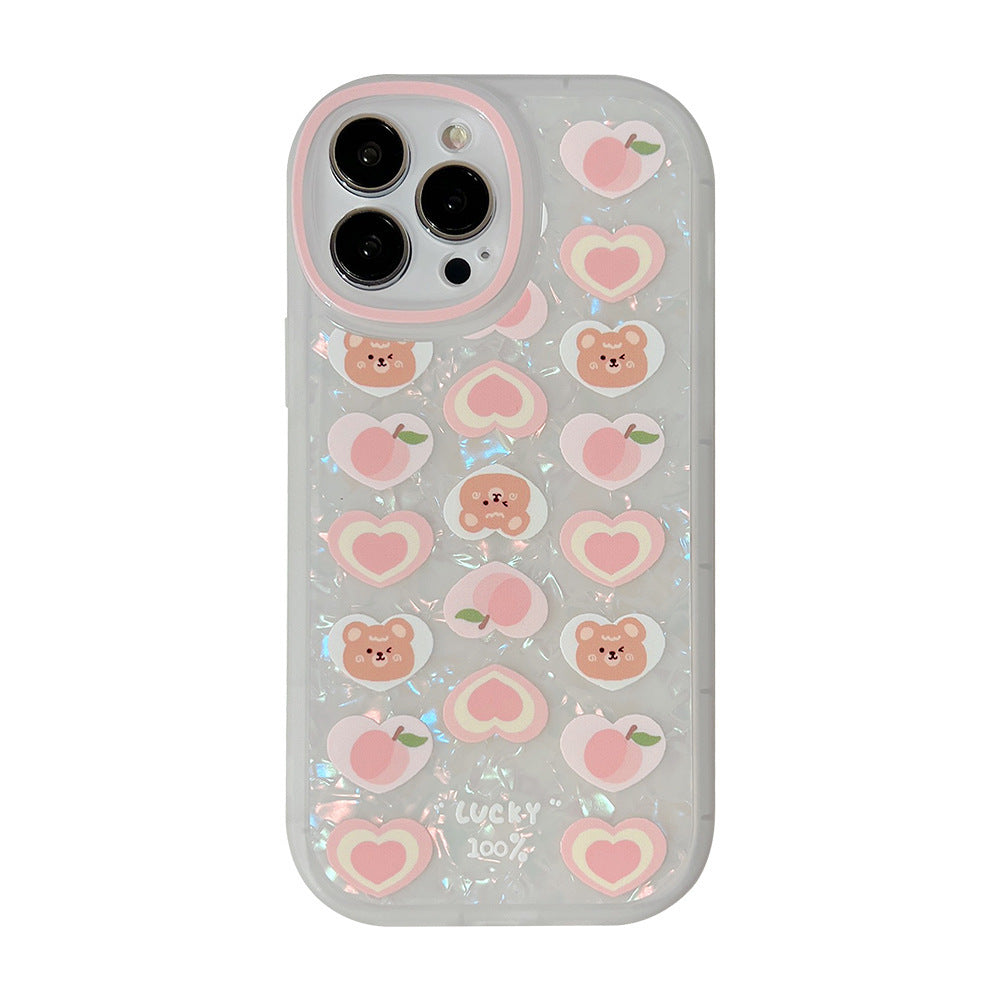 Peachy Keen Bear: Pearl Chain Phone Case