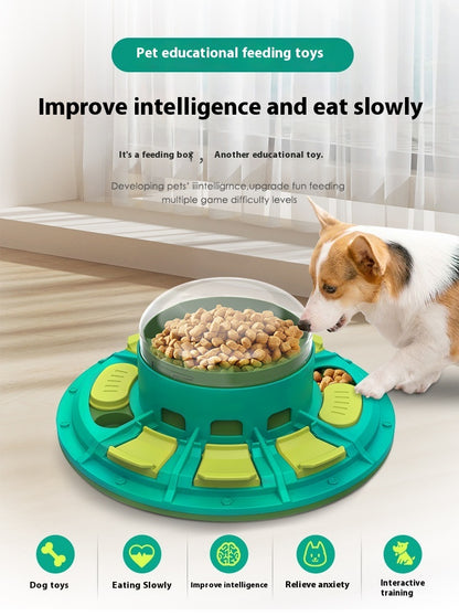 Paw Puzzle Feeder: Interactive Slow Feeder Bowl for Pets