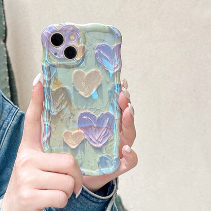 Hearts in Art: Love-Themed Oil Painting Phone Case