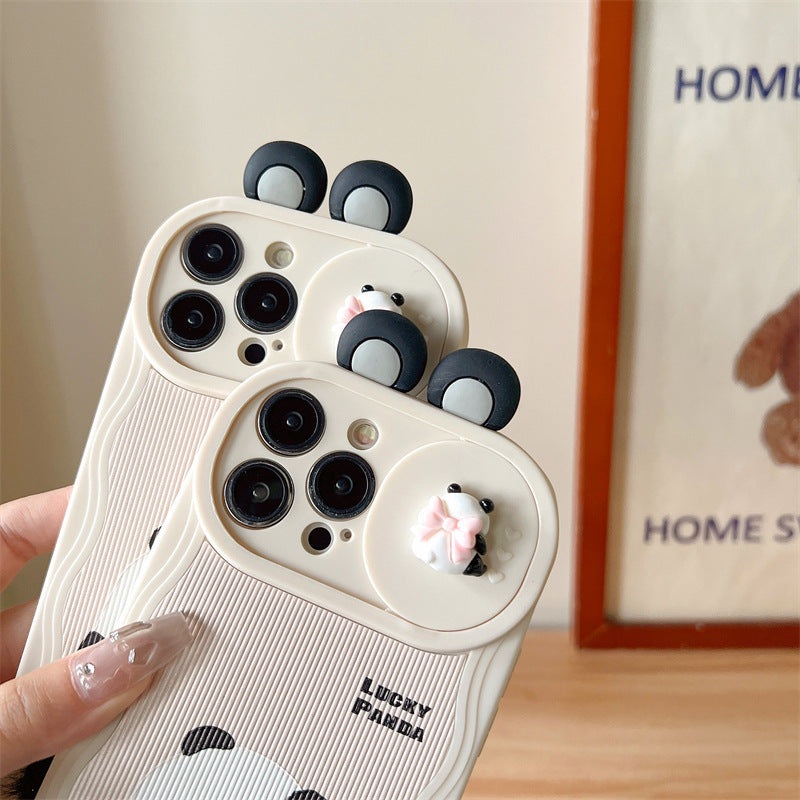 Panda Pal: Furry Cute Phone Case for Ultimate Protection