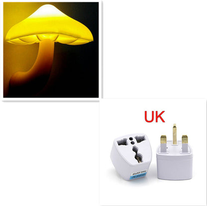 Mushroom Magic: LED Wall Socket Sensor Night Light