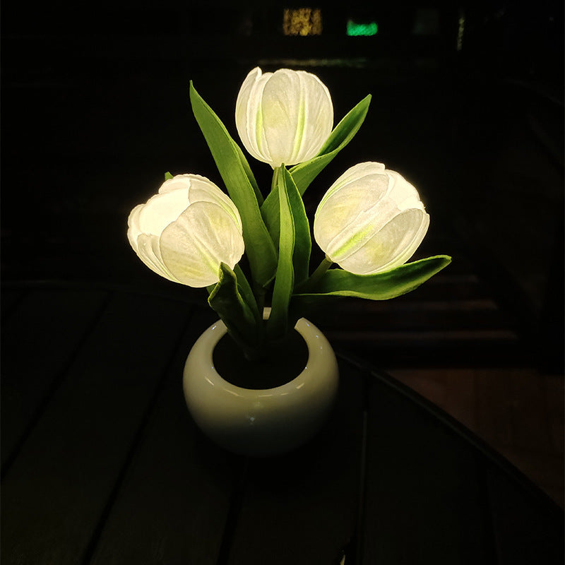 Tulip Twilight: LED Flower Night Light for Romantic Home Decor