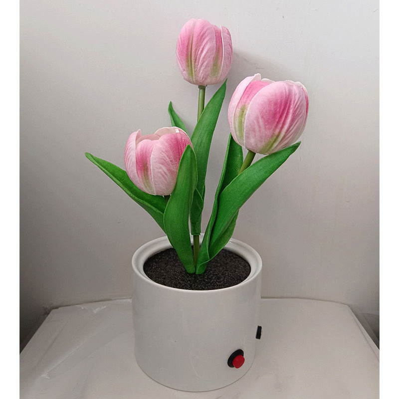 Tulip Twilight: LED Flower Night Light for Romantic Home Decor