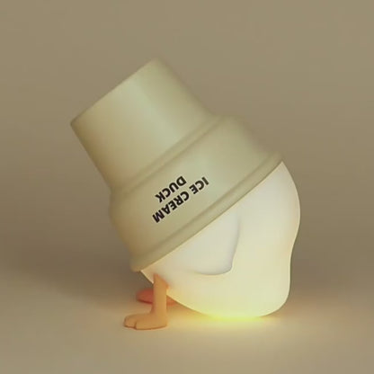 Sweet Dreams: Ice Cream Duck-Themed Small Night Lamp with USB Charging