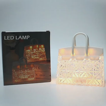 Glowing Clutch: Acrylic Handbag-Shaped Night Lamp